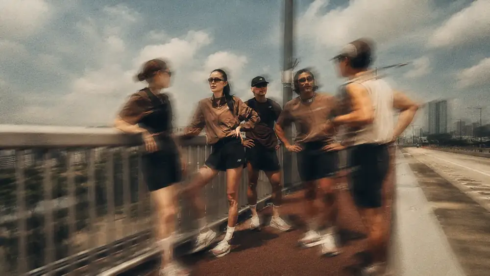A group training together outdoors